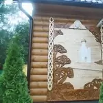 Декоративное панно. Резьба, тонировка